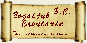 Bogoljub Capulović vizit kartica